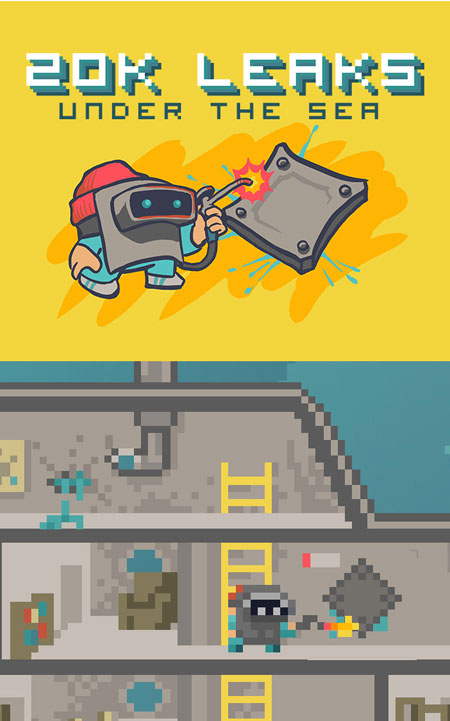 The cover image and a screenshot of 'Twenty thousand leaks under the sea'